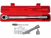 Famex 10886-KS Drehmomentschlüssel Set 1/2 Zoll - 30-210 Nm - 3 teilig - mit