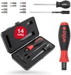 Wiha Drehmoment-Schraubendreher 0,8-5,0 Nm inkl. Box + Bitset TorqueVario&reg;-S,