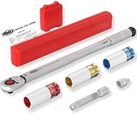 FAMEX 10886-3N Drehmomentschl&uuml;ssel Set 1/2" (12,5mm) - 30-210 Nm mit Steckn&uuml;sse aus