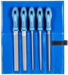 PFERD Werkstattfeilen-Set in PVC-Rolltasche, 5 Feilen, Kreuzhieb 3, 200mm -...