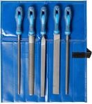 PFERD Werkstattfeilen-Set in PVC-Rolltasche, 5 Feilen, Kreuzhieb H3, 250mm,...