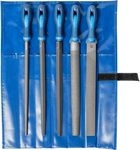 PFERD Werkstattfeilen-Set in PVC-Rolltasche, 5 Feilen, Kreuzhieb H1, 300mm,...