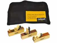 Rolson 56403 Mini-Hobel-Set mit Messingteilen