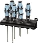 Wera 3334/3355/6 Schraubendrehersatz, Edelstahl + Rack, 6-teilig, 05032061001