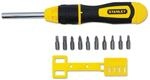 Stanley Multi-Bit-Ratschenschraubendreher Set (11-teilig, Bi-Material, SL5/6 PH1/2