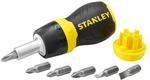 Stanley Ratschenschraubendreher PHILLIPS&reg;, POZIDRIV&reg;, Schlitz 1/4 Zoll Sechskant, 7