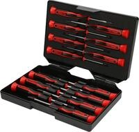 KS Tools 500.7170 Feinmechanik-Schraubendreher-Satz PH, Schlitz, TX, 14-tlg., Schwarz