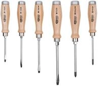 KS Tools 300.1050 ERGOTORQUE WOODmax Schlag-Schraubendreher-Satz, 6-tlg.
