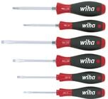 Wiha Schraubendreher Set SoftFinish&reg; Schlitz, Phillips 6-tlg. mit Sechskantansatz