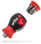 Wiha Magazin-Bithalter Stubby 3801-04 / Mini Schraubendreher mit 6 Bits im Griff /