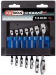 KS Tools 518.0040 CHROMEplus Ringmaulschl&uuml;ssel-Satz, kurz, 7-teilig, Farbig