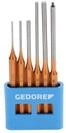 GEDORE Splinttreiber-Satz inkl. PVC-Halter, 6-teilig, lange Form, Stahl/Lackierung,