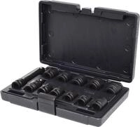 KS Tools 515.0112 1/2" Sechskant-Kraft-Stecknuss-Satz, kurz, 12-tlg.