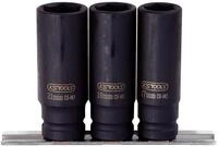 KS Tools 515.0103 1/2" Sechskant-Kraft-Stecknuss-Satz, lang, 3-tlg.
