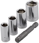 wolfcraft Steckschl&uuml;ssel-Set (SW 7/8/10/13), 5-tlg. I 2413000 I F&uuml;r...