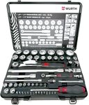 W&uuml;rth Zebra Steckschl&uuml;ssel 1/4 + 1/2 Zoll Sortiment 6-kant 56 Teile in