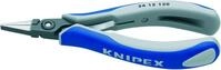 KNIPEX Pr&auml;zisions-Elektronik-Greifzange mit Mehrkomponenten-H&uuml;llen br&uuml;niert 130
