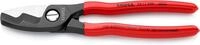 KNIPEX Kabelschere mit Doppelschneide mit Kunststoff &uuml;berzogen br&uuml;niert 200 mm, 95