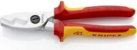 KNIPEX Kabelschere mit Doppelschneide isoliert mit Mehrkomponenten-H&uuml;llen,