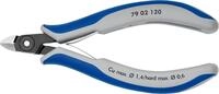 KNIPEX Pr&auml;zisions-Elektronik-Seitenschneider mit Mehrkomponenten-H&uuml;llen br&uuml;niert