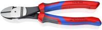 KNIPEX Kraft-Seitenschneider mit Comfort-Griffen schwarz atramentiert 200 mm, 74 02