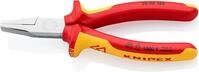 KNIPEX Flachzange isoliert mit Mehrkomponenten-H&uuml;llen, VDE-gepr&uuml;ft verchromt 160