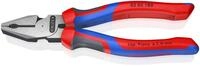 KNIPEX Kraft-Kombizange mit Comfort-Griffen schwarz atramentiert 180 mm, 02 02...