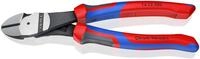 KNIPEX Kraft-Seitenschneider mit Comfort-Griffen schwarz atramentiert 200 mm, 74 22