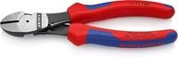 KNIPEX Kraft-Seitenschneider mit Comfort-Griffen schwarz atramentiert 180 mm, 74 12