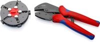 KNIPEX MultiCrimp Crimpzange mit Wechselmagazin mit Mehrkomponenten-H&uuml;llen br&uuml;niert