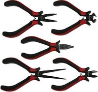 KS Tools 500.7020 Feinmechanik-Zangen-Satz, 5-tlg. Schwarz Rot