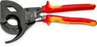 KNIPEX Kabelschneider (Ratschenprinzip, Dreigang) in Blister isoliert mit