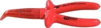 KS Tools 117.1719 CLASSIC 1000V Flachrundzange, beschichteter Arbeitskopf, gebogen,