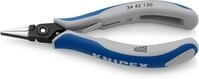 KNIPEX Pr&auml;zisions-Elektronik-Greifzange mit Mehrkomponenten-H&uuml;llen br&uuml;niert...