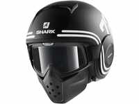 Shark Motorrad-Helm Drag 72, schwarz/weiß, Größe S