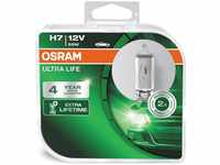 Osram ULTRA LIFE H7, Halogen-Scheinwerferlampe, 64210ULT-HCB, 12V PKW, Duobox (2