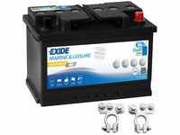 Exide Equipment Gel Batterie ES 650 12V 56Ah inkl. Polklemmen Boot Solar Wohnmobil