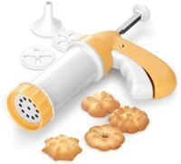 Tescoma Teigpresse Geb&auml;ckpresse mit 10 Motivscheiben und 6 Garniert&uuml;llen 