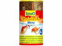 Tetra Goldfish Menu - 4in1 Fischfutter-Mix mit Crisps, Flocken, Granulat und...