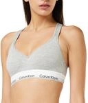 Calvin Klein Damen BH Bralette Lift Gepolstert, Grau (Grey Heather), S