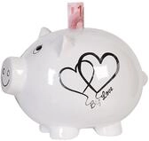 Casablanca Sparschwein Big Love - Keramik - mit Schloss und Schl&uuml;ssel -