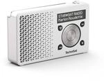 TechniSat DIGITRADIO 1 &ndash; tragbares DAB+ Radio mit Akku, Wei&szlig;/Silber | DAB,...
