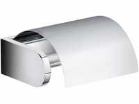 KEUCO Toilettenpapierhalter aus Metall, hochglanz-verchromt, mit Deckel,