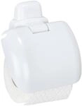 WENKO Toilettenpapierhalter Pure mit Deckel - Papierrollenhalter, Kunststoff (ABS),