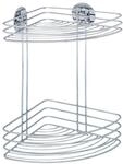 WENKO Turbo-Loc&reg; Eckregal 2 Ablagen - Befestigen ohne bohren, Stahl, 26.5 x 33 x 20