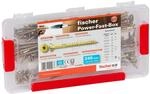 fischer PowerFast Sortimentsbox, vorsortierte Box mit 245 gelbverzinkten