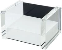 Wedo 607001 Acryl Zettelbox (Acryl Exklusiv) glasklar/schwarz, (B)116 x (T)99 x (H)75