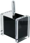 Wedo 604001 Acryl Stifte-K&ouml;cher (Acryl Exklusiv) glasklar/schwarz