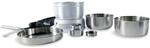 Tatonka Multi Set + Alcohol Burner (8-teilig) - Camping-Kochgeschirr aus Edelstahl