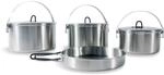 Tatonka Family Cook Set L (4-teilig) - Camping-Kochgeschirr aus Edelstahl - Bestehend